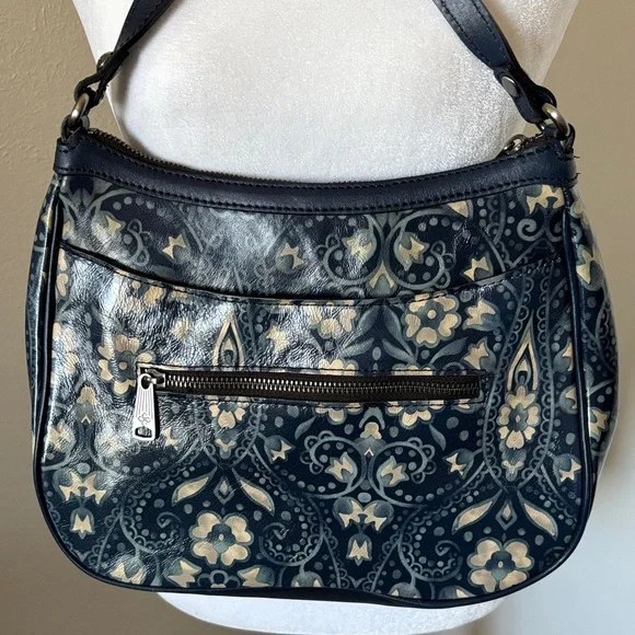 Patricia Nash Braydon Hobo Folklore Blue NWOT - Picture 3 of 7